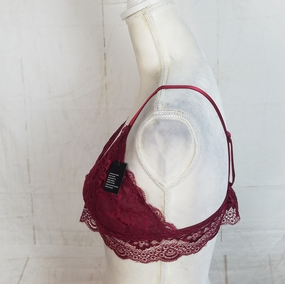 Raychic burgundy lace  bralette  bra - Picture 2 of 11